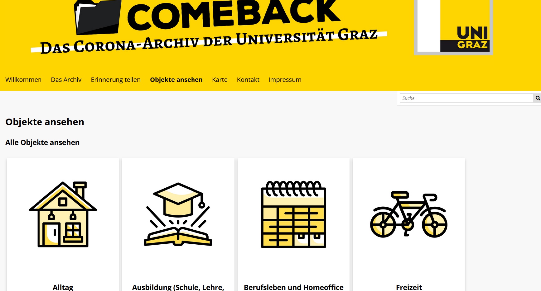Corona-Archiv der Universität Graz