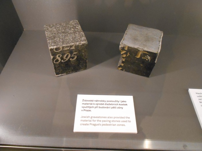 Cobble stones made of Jewish headstones
