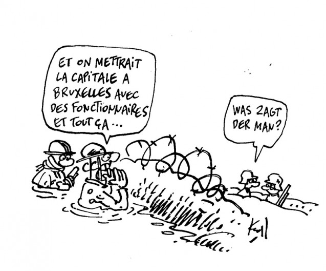 Press cartoon by Pierre Kroll on European dream