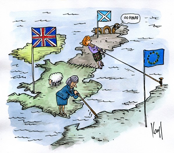 Press cartoon by Pierre Kroll on Brexit