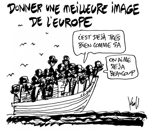 Press cartoon by Pierre Kroll on the perception of Europe