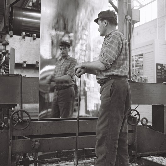 Steel worker reflection